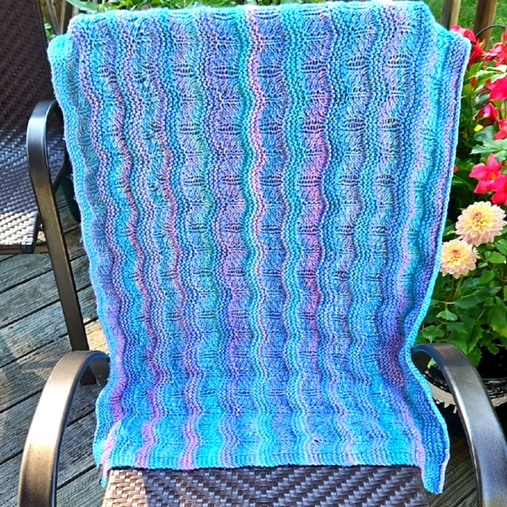 Hand Knit Baby Blanket 🌟 23x40" 🌟 Machine Washable